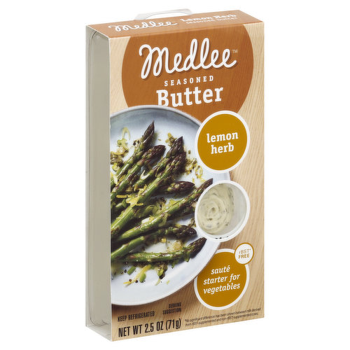 Medlee Butter, Seasoned, Lemon Herb