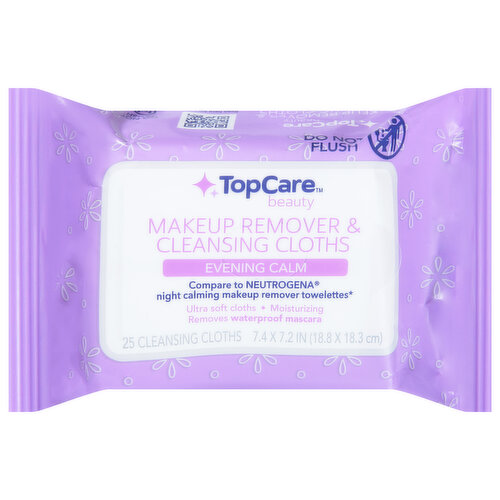 TopCare Makeup Remover & Cleansing Cloths, Evening Calm