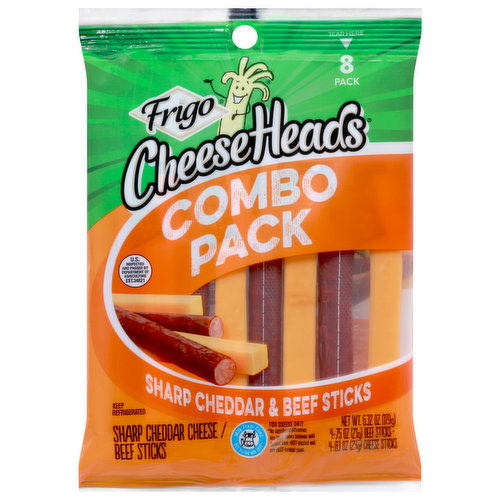 Frigo Sharp Cheddar Cheese & Beef Sticks, Combo Pack