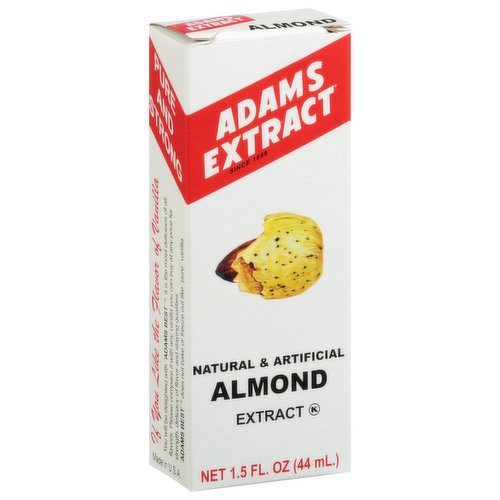 Adams Extract Almond Extract, Natural & Artificial