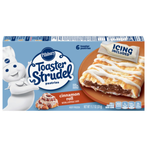 Make mornings Gooey, Flaky, Happy with Cinnamon Roll Toaster Strudels. Delicious treats with sweet filling, creamy icing and flaky crust