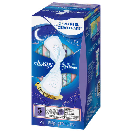 Always Pads, Flexi-Wings, Extra Heavy Overnight, Size 5, Jumbo -  Brookshire's