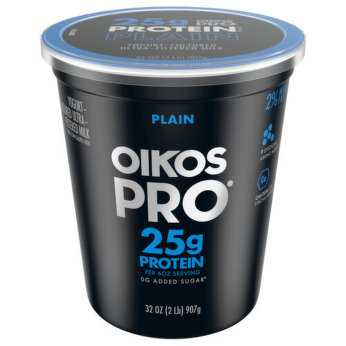 Oikos Pro Yogurt, Plain, Cultured, Ultra-Filtered Milk