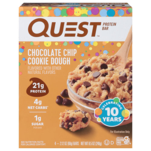 Quest Protein Bar, Chocolate Chip Cookie Dough