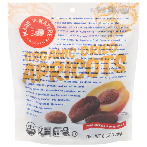 Made in Nature Apricots, Organic, Dried