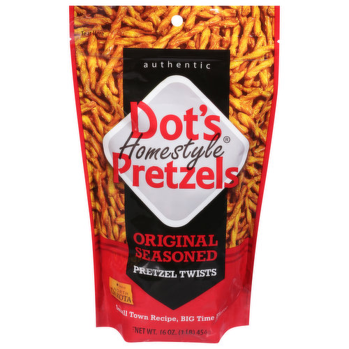 Authentic. Velva North Dakota. Small town recipes, big time flavor. An unexpected start. Dot's Homestyle Pretzels are a special family snack created many years ago by Dot herself in her home kitchen. With bakeries located in North Dakota, Arizona and Kansas, we strive to grow our pretzel brand far enough so anyone who would like to enjoy them, can! Pride of Dakota North Dakota originals.