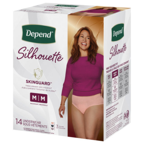 Save on Depend Women's Silhouette Incontinence Underwear Maximum 3 Colors  XL Order Online Delivery