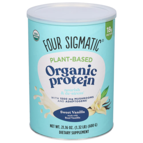 Four Sigmatic Organic Protein, Plant-Based, Sweet Vanilla