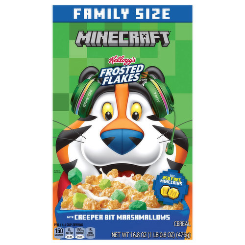 Frosted Flakes Cereal, Minecraft, Family Size - Super 1 Foods