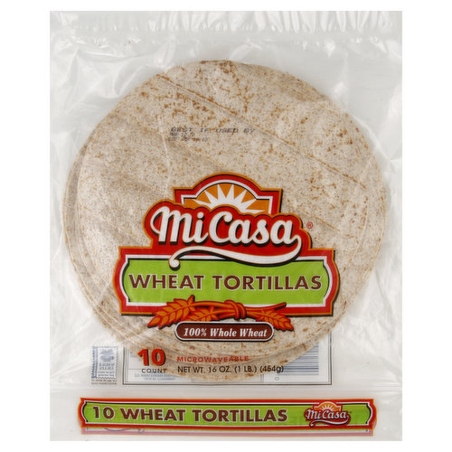 MiCasa Tortillas, 100% Whole Wheat