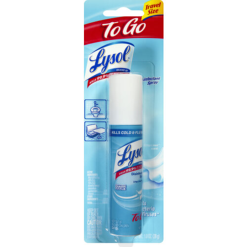 Disinfectant Spray, Crisp Linen Scent, Travel Size