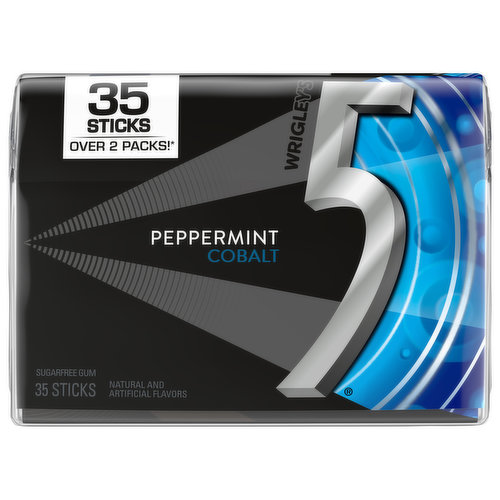 5 Gum, Sugarfree, Peppermint Cobalt