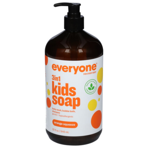 Everyone Kids Soap, 3 in 1, Orange Squeeze