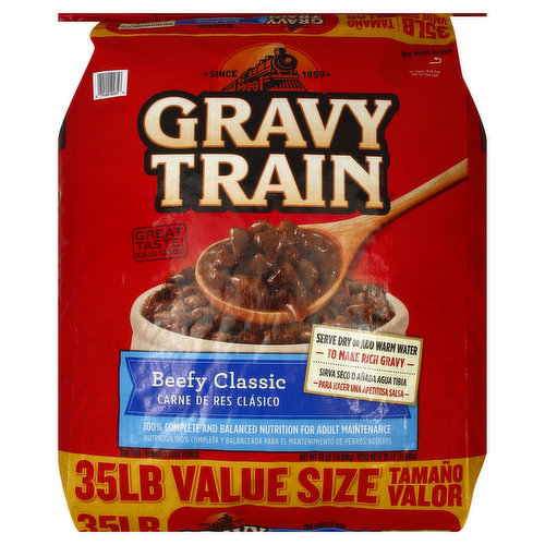 Gravy Train Dog Food, Beefy Classic, Value Size