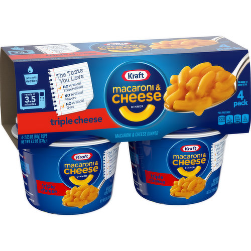 Kraft Original Macaroni & Cheese Easy Microwavable Dinner, 12 pk./2.05 oz.