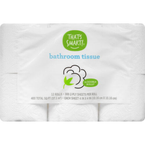 That's Smart! Bathroom Tissue, Double Rolls, 2-Ply