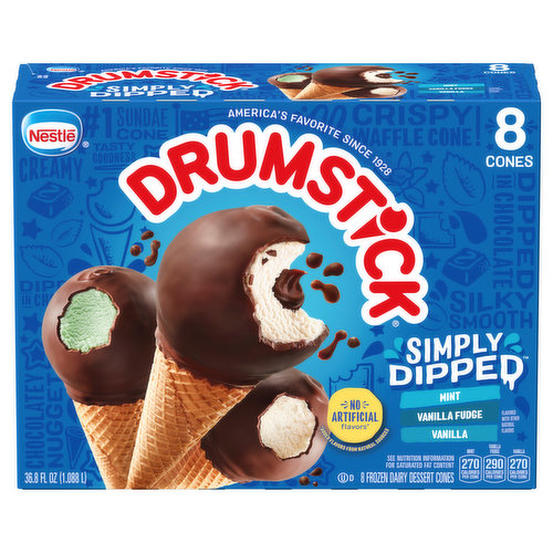 Drumstick Frozen Dairy Dessert Cones, Variety Pack