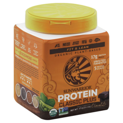 SUNWARRIOR Protein, Classic Plus, Chocolate