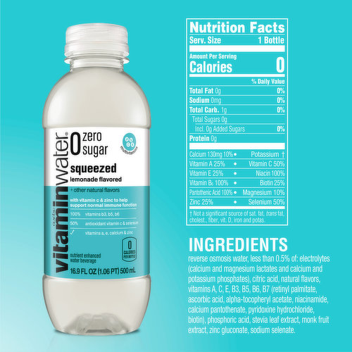 vitaminwater zero - squeezed lemonade