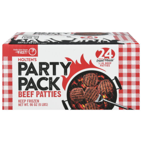 Holten Meats Beef Patties, Party Pack