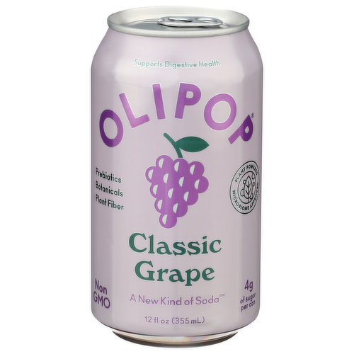 Olipop Soda, Classic Grape