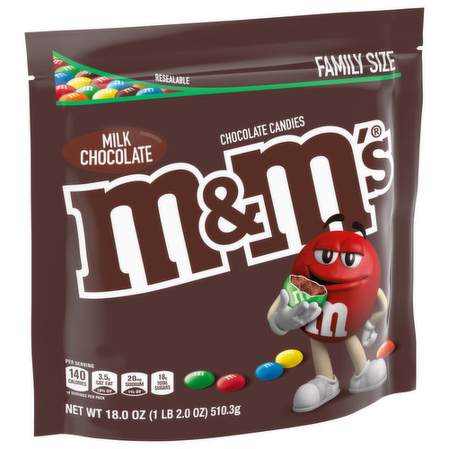 M&M'S Peanut Milk Chocolate, Sharing Size, 10.05 oz Resealable Bag