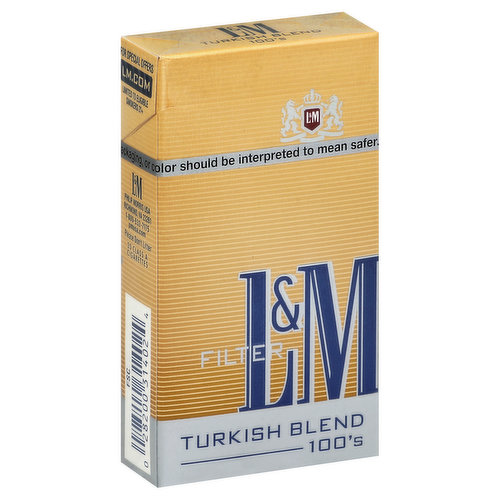 L M Cigarettes, Filter, Turkish Blend, 100's