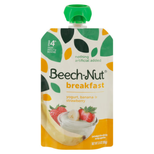 Beech-Nut Yogurt Banana & Strawberry, Breakfast, Stage 4 (from About 12 Months)