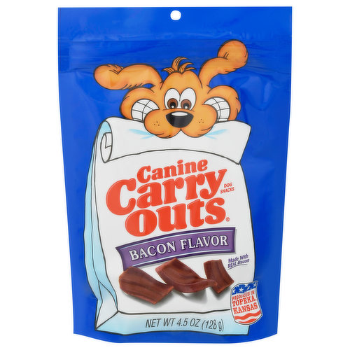 Canine Carry Outs Dog Snacks, Bacon Flavor