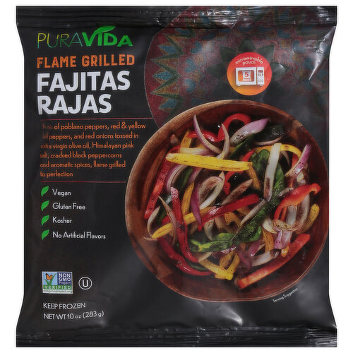 PuraVida Fajitas Rajas, Flame Grilled