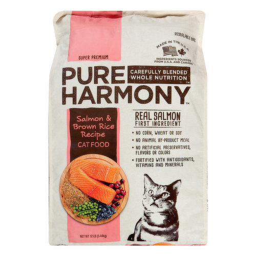 Pure Harmony Cat Food, Super Premium, Salmon & Brown Rice Recipe