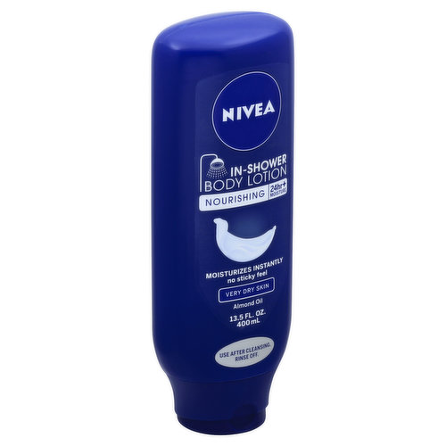 Nivea Body Lotion, In-Shower, Nourishing, Almond Oil