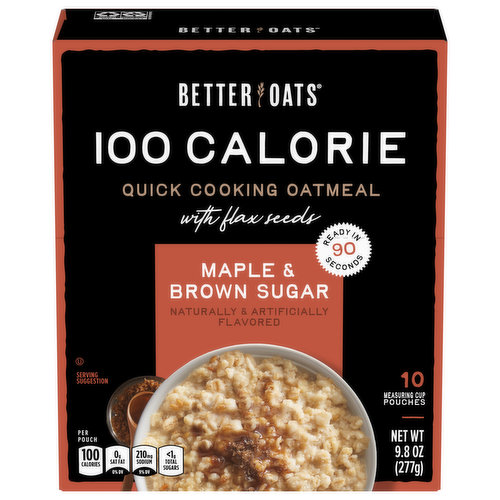 Better Oats Instant Oatmeal, Maple & Brown Sugar