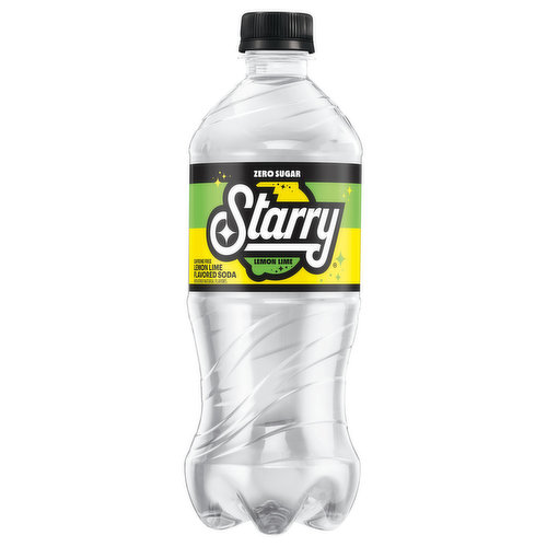 Starry Soda, Zero Sugar, Lemon Lime Flavored