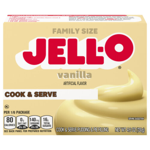 Jell-O Pudding & Pie Filling, Vanilla, Cook & Serve
