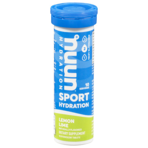 Nuun Hydration, Sport, Tablets, Lemon Lime