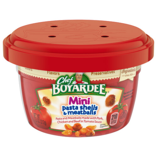 Chef Boyardee Pasta Shells and Meatballs, Mini