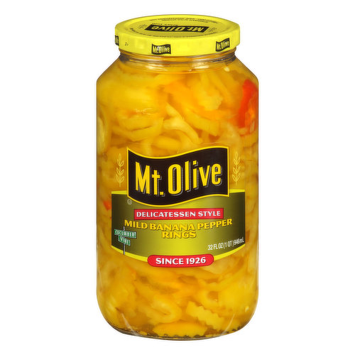 Mt Olive Pickles, Mild Banana Pepper Rings