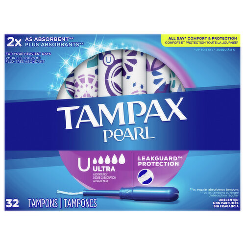 Tampax Tampons, Unscented, Ultra
