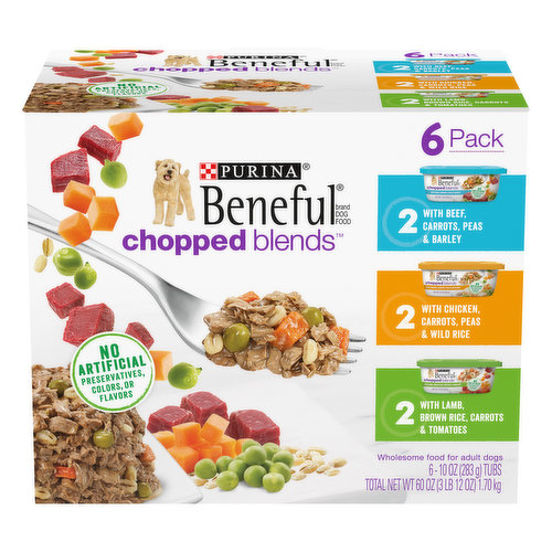 Beneful Dog Food, Assorted, Adult, 6 Pack