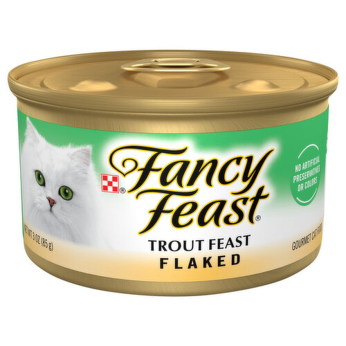 Fancy Feast Cat Food, Gourmet, Trout Feast, Flaked