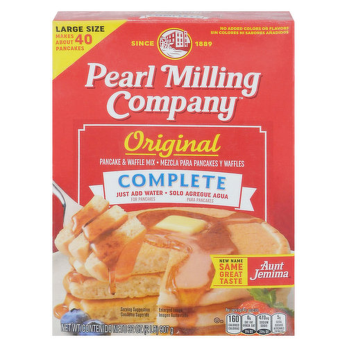 Pearl Milling Company Pancake & Waffle Mix, Original, Complete 