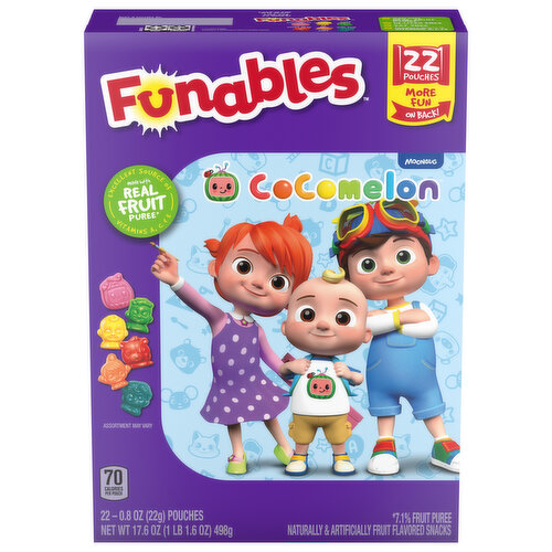 Funables Fruit Flavored Snacks, Cocomelon