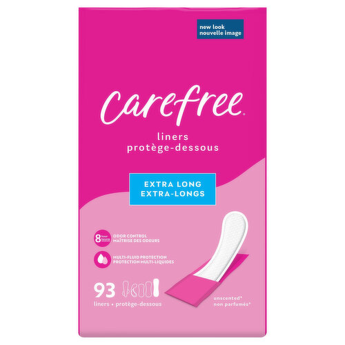 Carefree Liners, Unscented, Extra Long