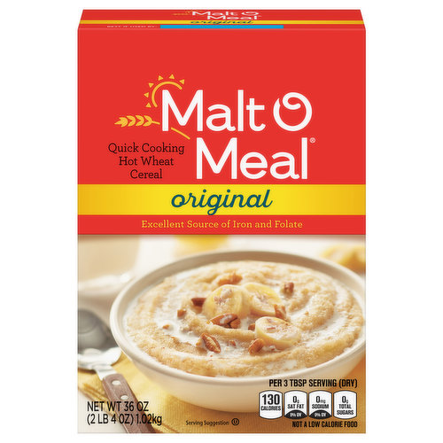 Malt-O Meal Cereal, Hot Wheat, Quick Cooking, Original