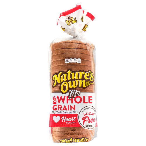 Nature's Own Bread, Sugar Free, 100% Whole Grain