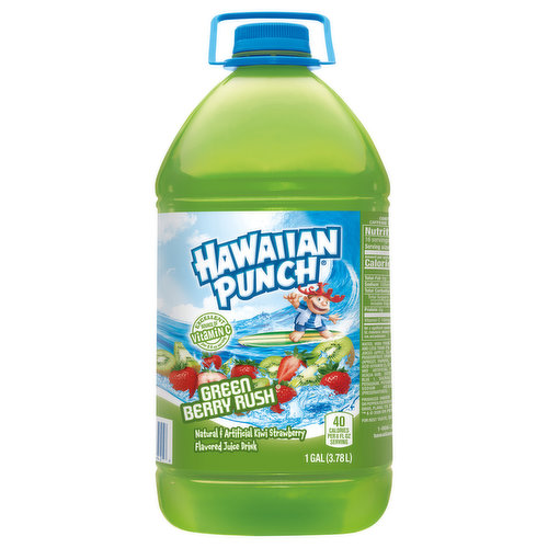 Hawaiian Punch Juice Drink, Green Berry Rush