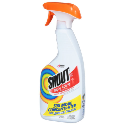 Shout Triple-Acting, Laundry Stain Remover, 22 Ounce + 60 Ounce Refill