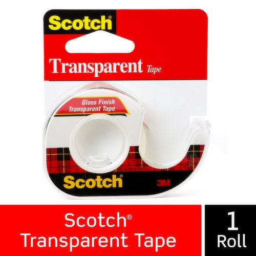 Scotch® Scotch® Transparent Tape, 1/2 in x 1000 in