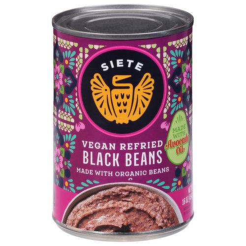 Siete Black Beans, Vegan, Refried